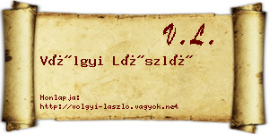 Völgyi László névjegykártya